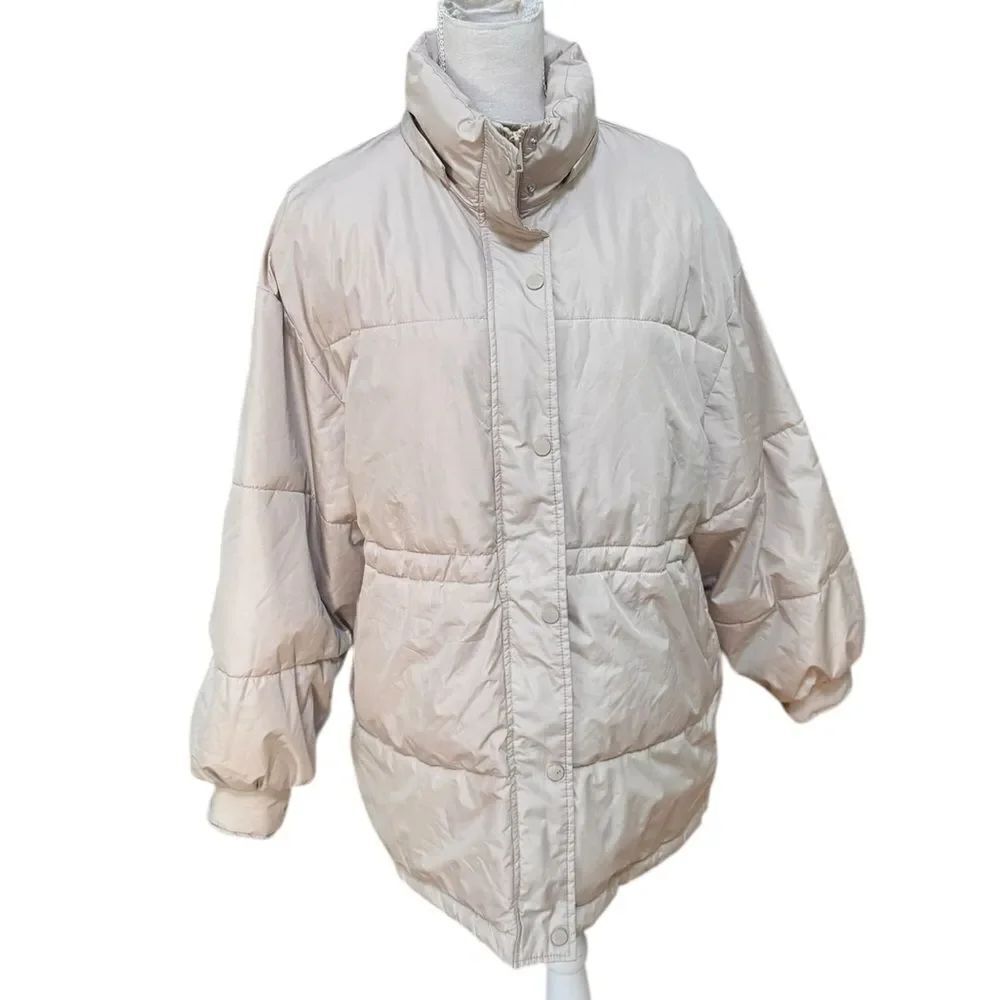 NA-KD Waist Drawstring Padded Jacket Large - Picture 2 of 10
